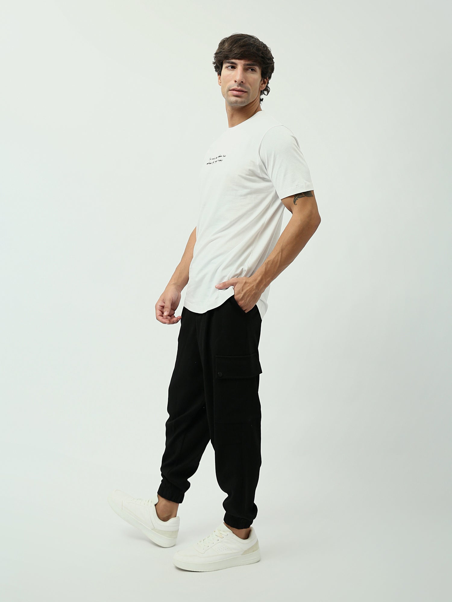 T-shirt Homme Minimaliste à Message Imprimé - TSH24SPRS20265TM1