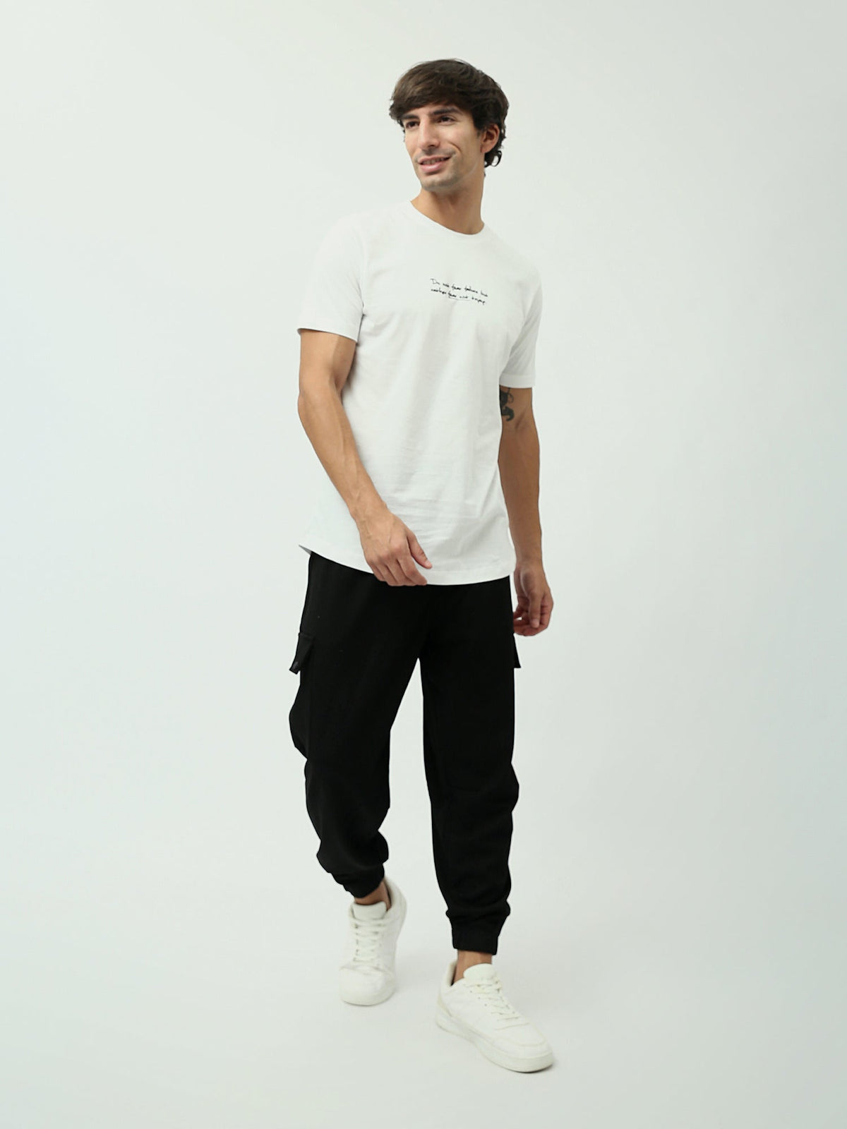 T-shirt Homme Minimaliste à Message Imprimé - TSH24SPRS20265TM1