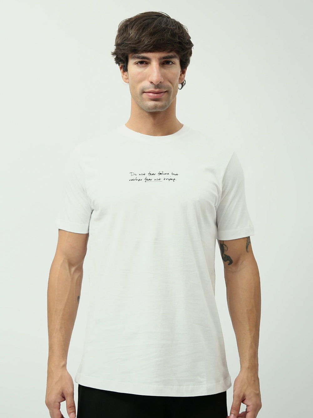 T-shirt Homme Minimaliste à Message Imprimé - TSH24SPRS20265TM1