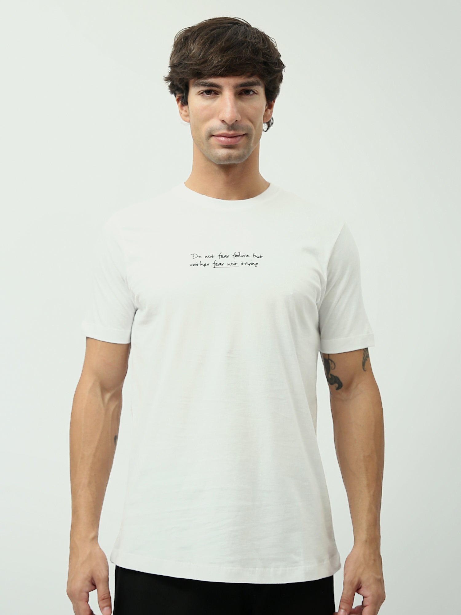 T-shirt Homme Minimaliste à Message Imprimé - TSH24SPRS20265TM1
