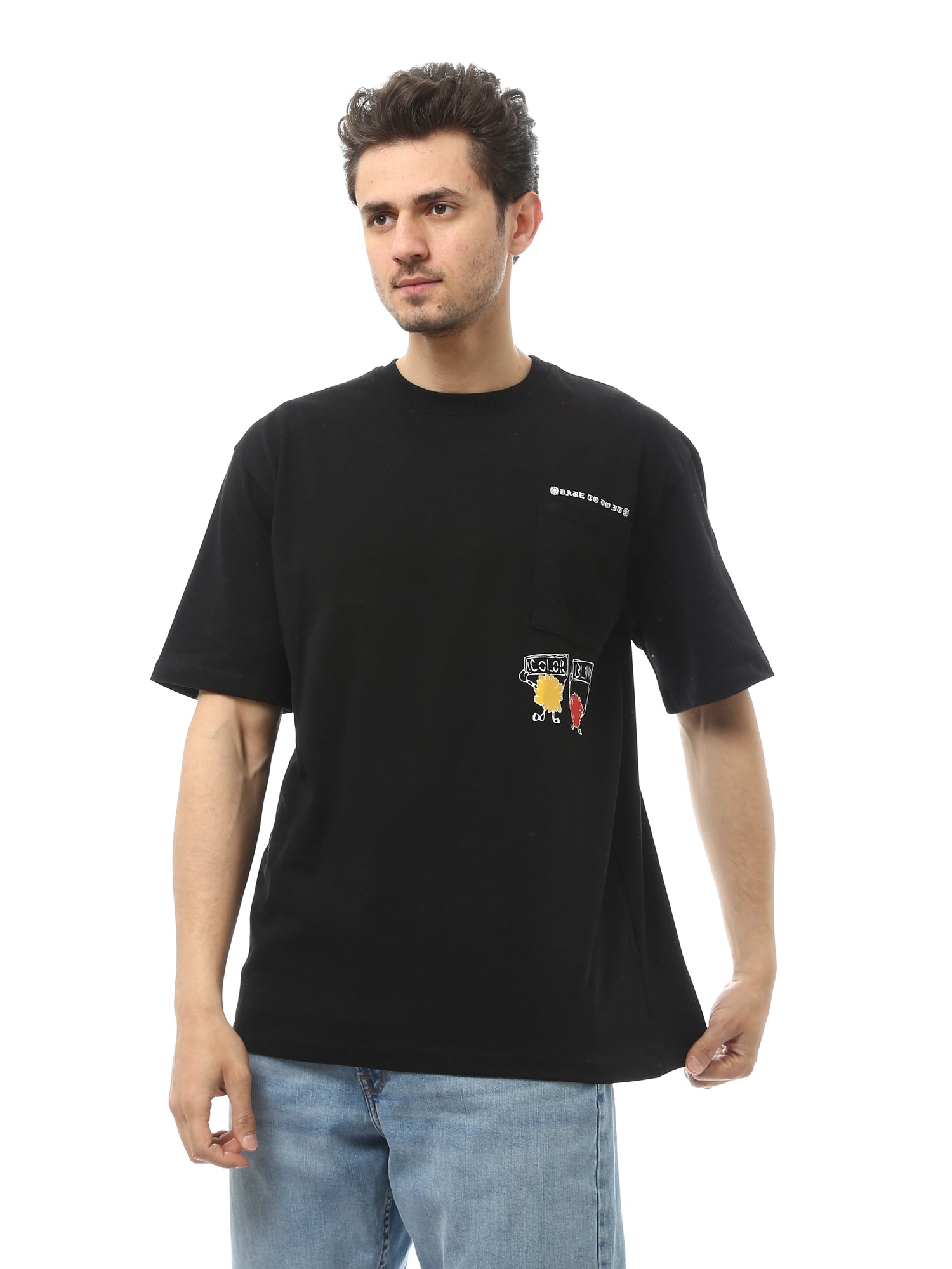 T-shirt Homme à Imprimé Graphique – Style Urbain et Confort - TSH24SPRS20914TM1