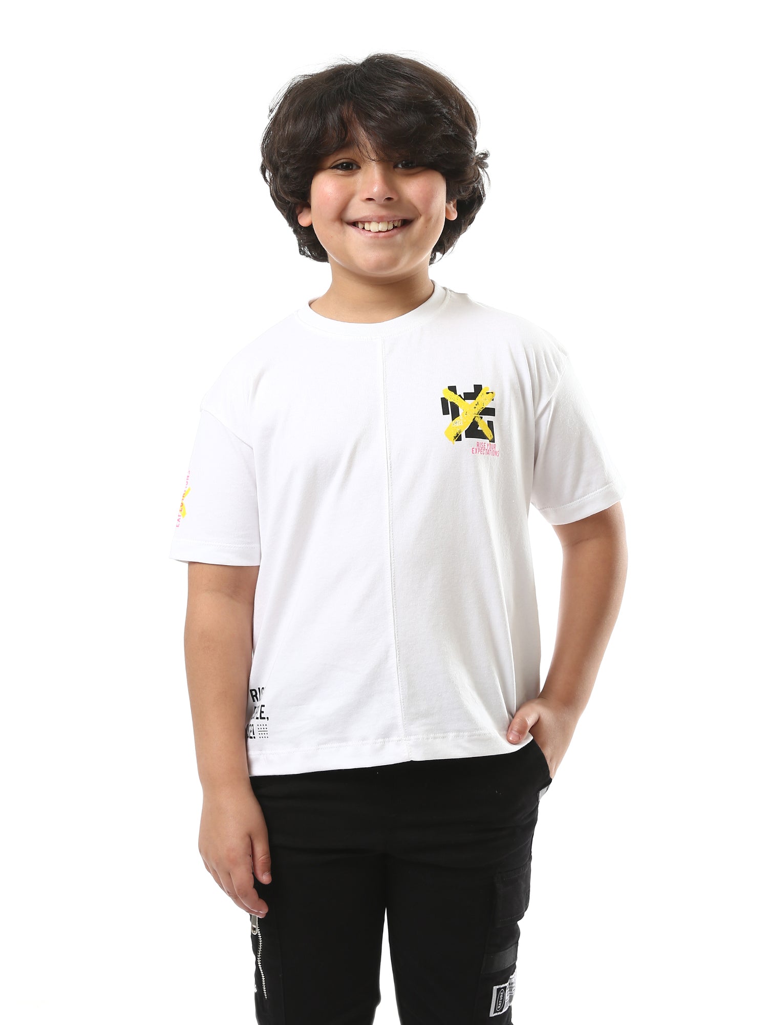 T-shirt Garçon à Imprimé Moderne – Style Urbain et ConfortT- SH24SPRS32600TB1