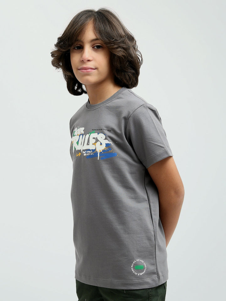 T-shirt Enfant avec Imprimé "OUR RULES" – Style Moderne et Confortable - TSH24SPRS32626TB1
