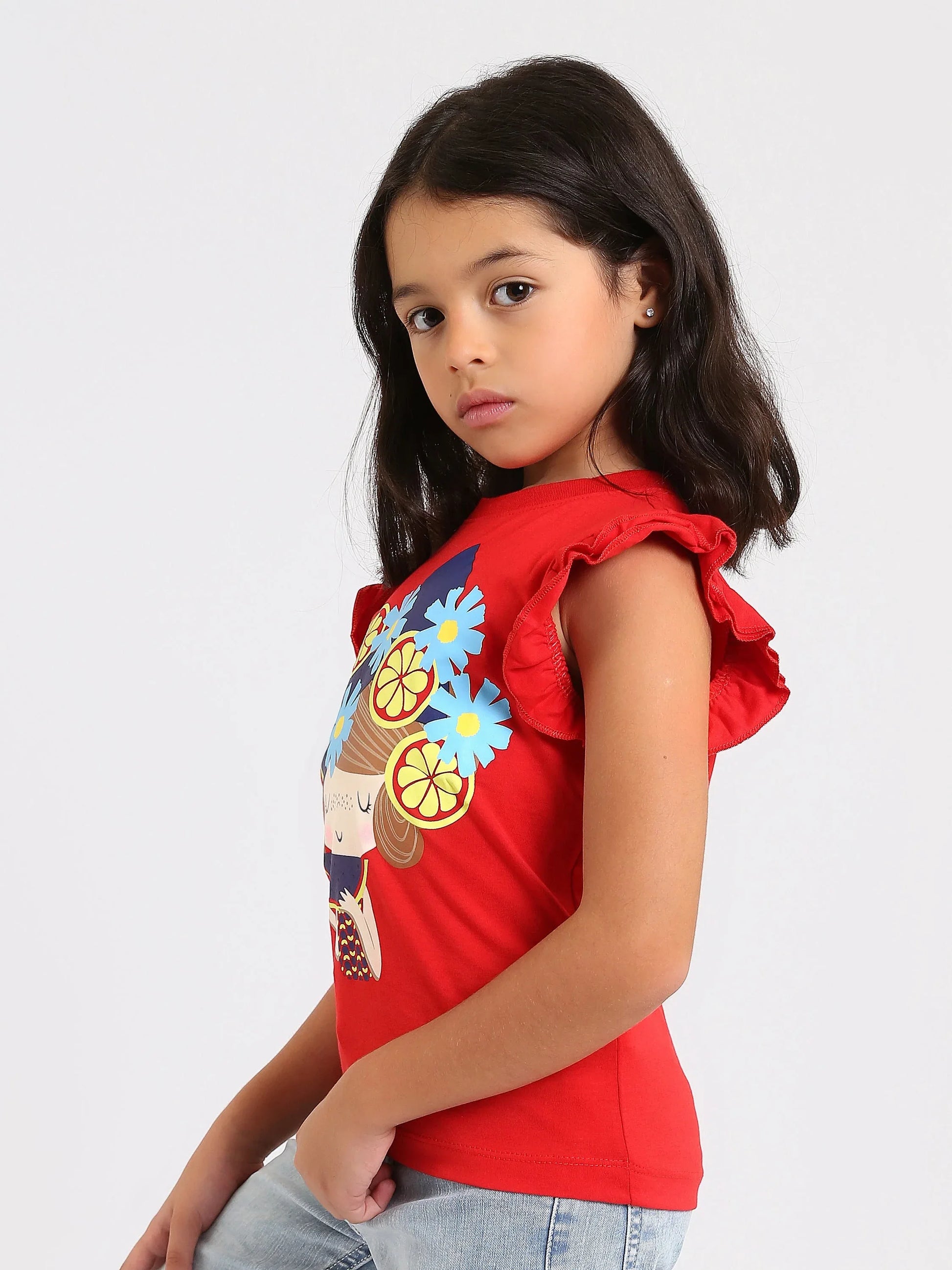 T-shirt Filles "Fruits et Fleurs" - TSH24SPRS70513MG1 - Justyol