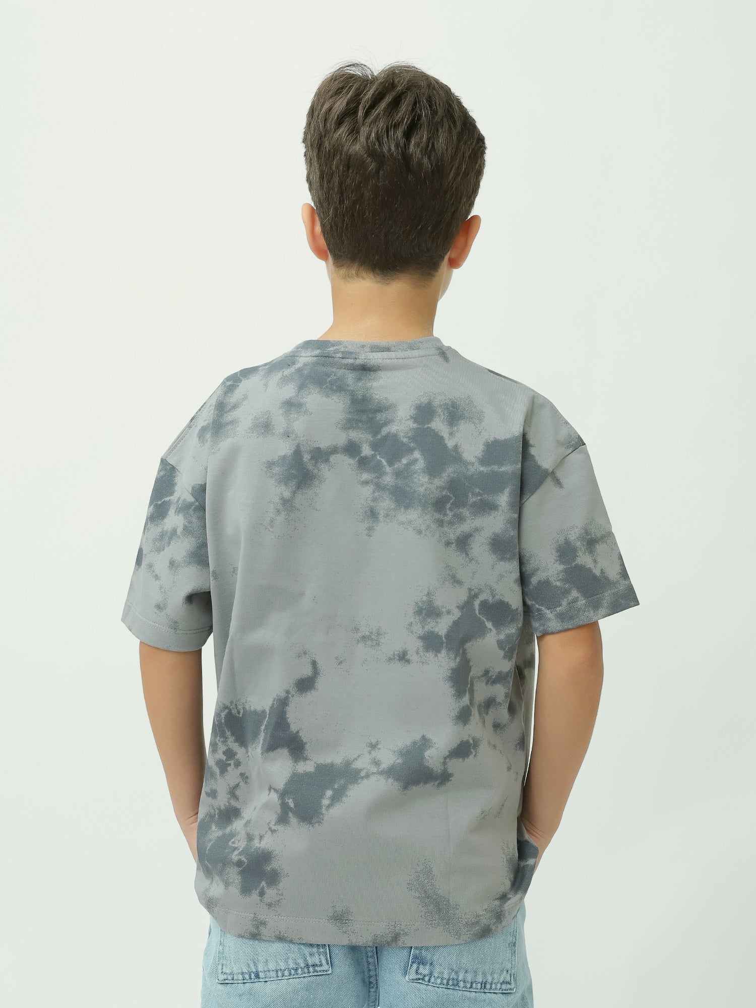 T-shirt Enfant Gris Tie-Dye "Next Stop" - TSH24STRR20142TB1