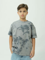 T-shirt Enfant Gris Tie-Dye "Next Stop" - TSH24STRR20142TB1