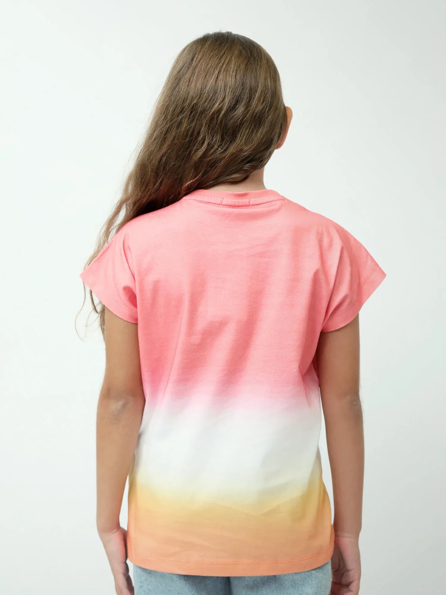 T-shirt fille dégradé Hello Summer – manches courtes, imprimé fleurs - TSH24SXXX70539MG1 - Justyol