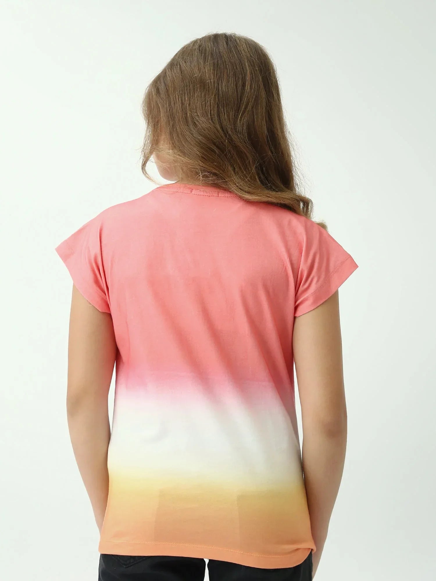 T-shirt ado fille dégradé Hello Summer – manches courtes, imprimé fleurs - TSH24SXXX70539MR1 - Justyol