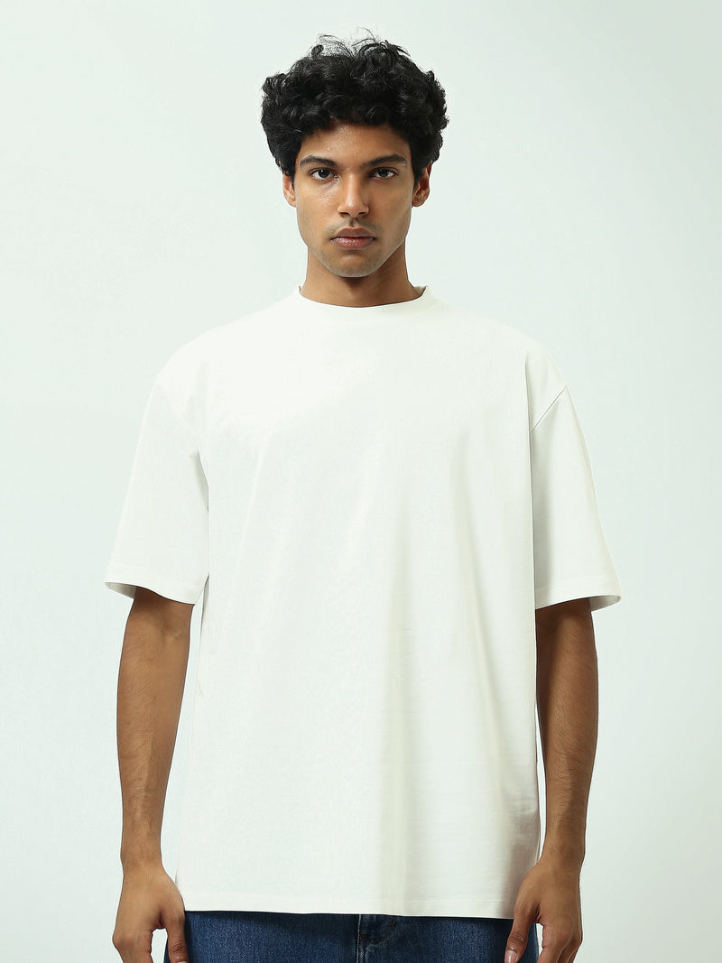 T-Shirt Homme Oversized à Col Rond – Style Minimaliste - TSH25ABRO20918TM1