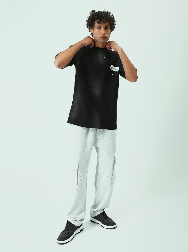 T-Shirt Homme Oversize à Imprimé Effet Spray Streetwear - TSH25SARO20424TM1
