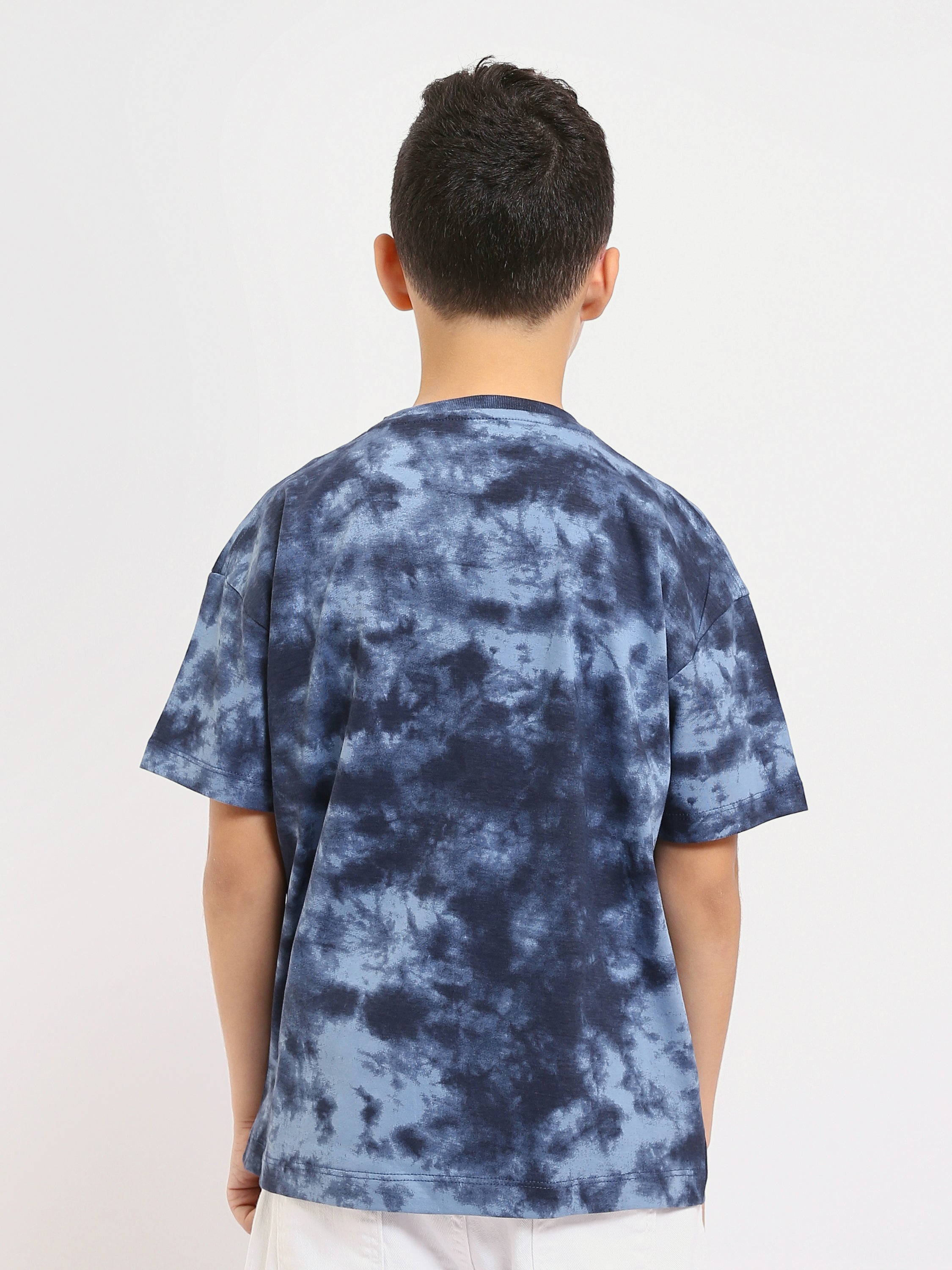 T-shirt enfant oversize avec le design "GROOVY WAY OF LIFE" - TSH25SARO32585TB1