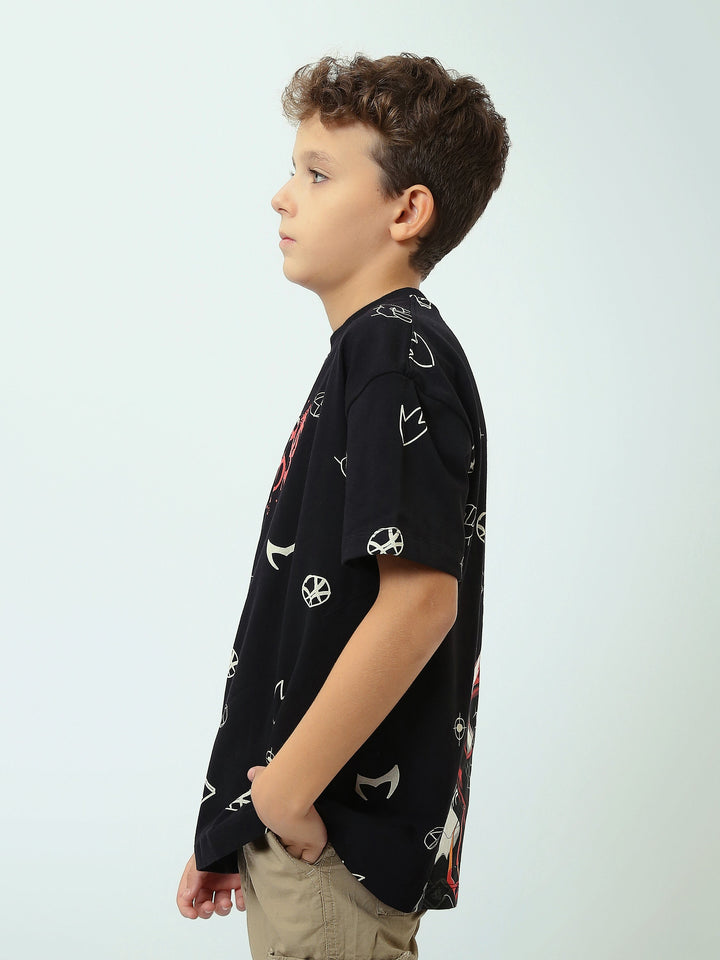 T-shirt Garçon Oversize Imprimé Maximum Effort – TSH25SARS32744TB1