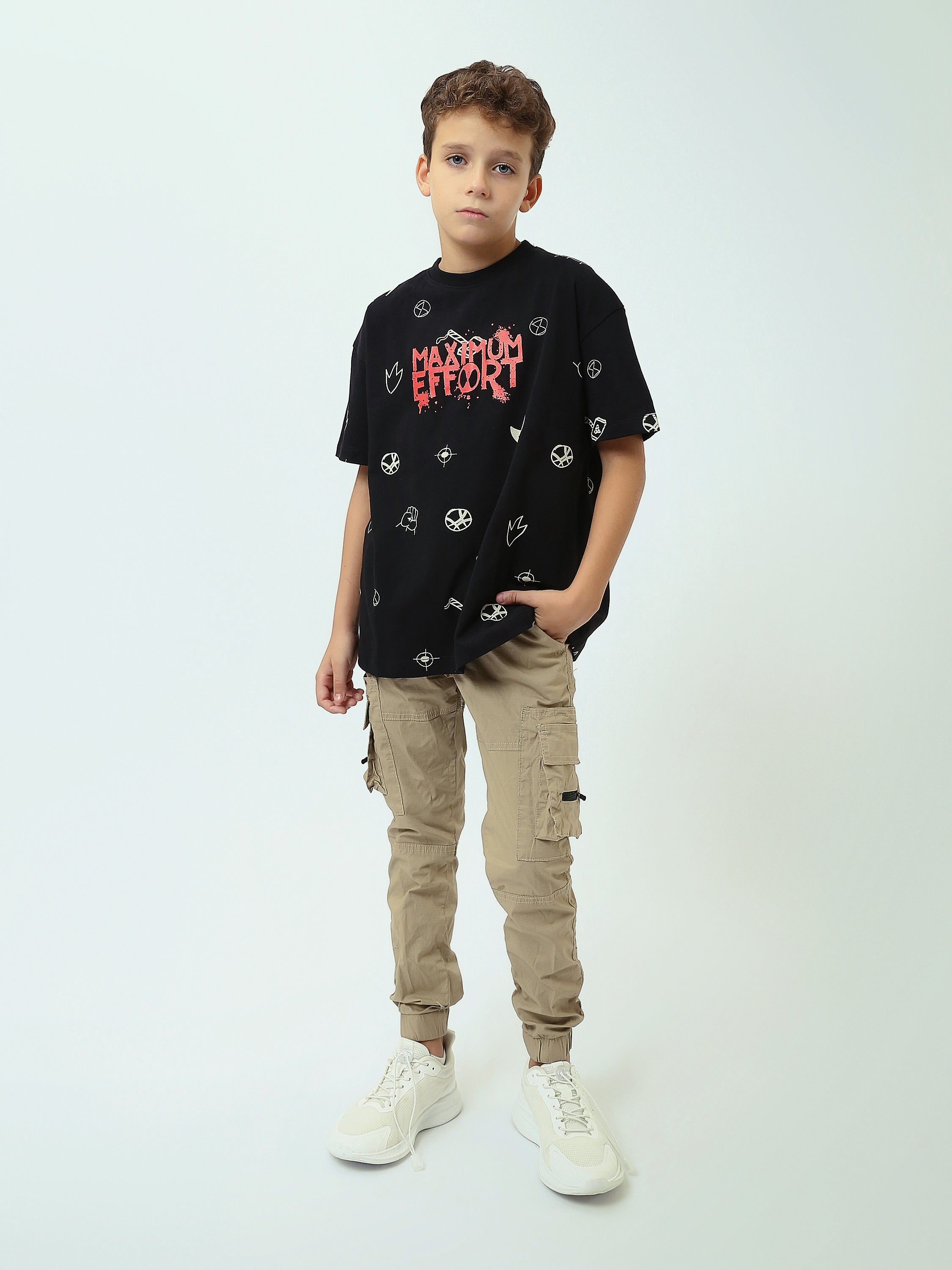 T-shirt Garçon Oversize Imprimé Maximum Effort – TSH25SARS32744TB1