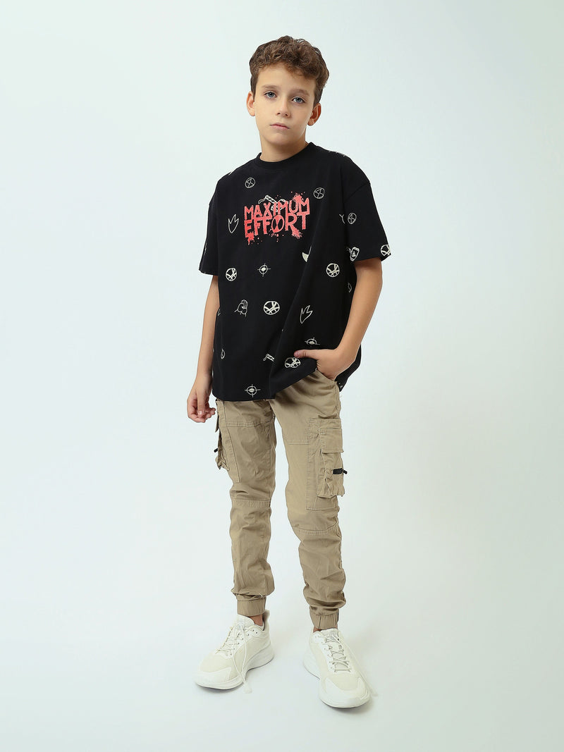 T-shirt Garçon Oversize Imprimé Maximum Effort – TSH25SARS32744TB1