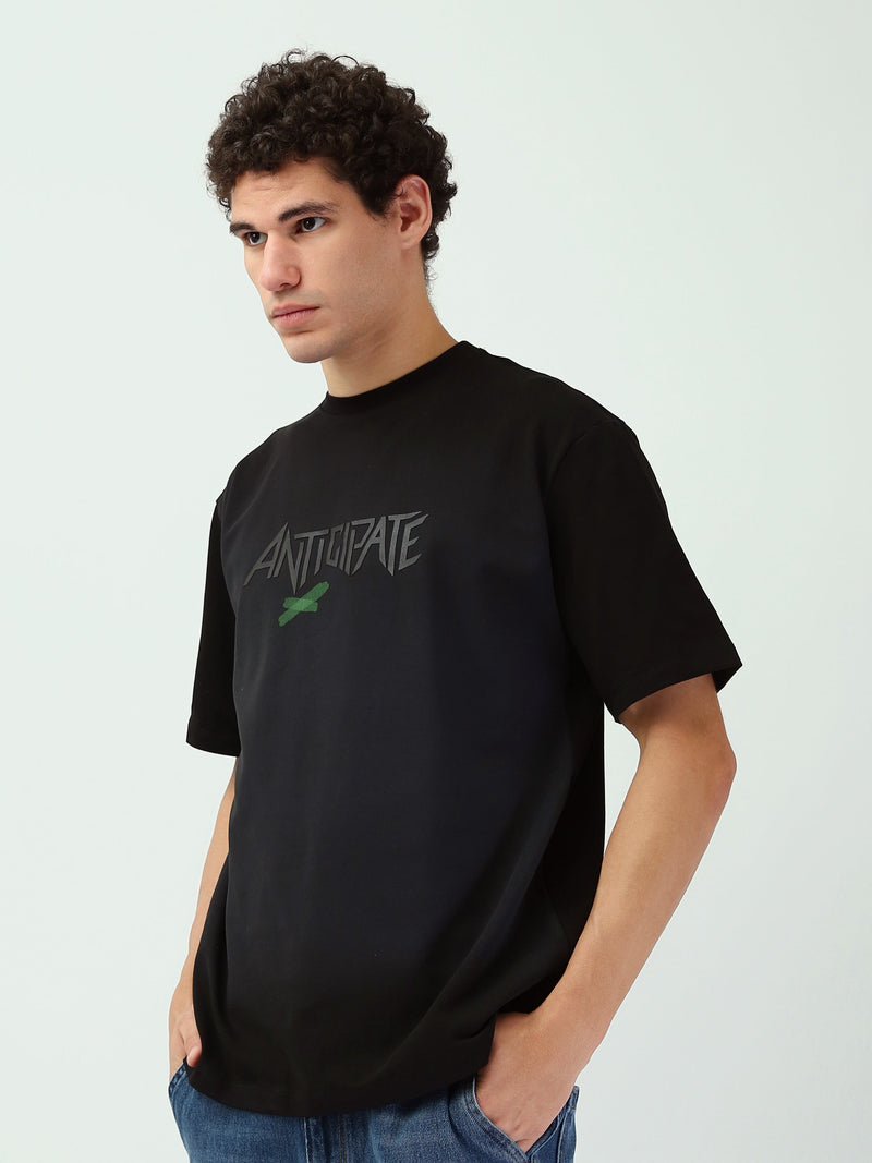 T-shirt Noir Graphique pour Homme - Confort et Style Épuré - TSH25SBRS20529TM1