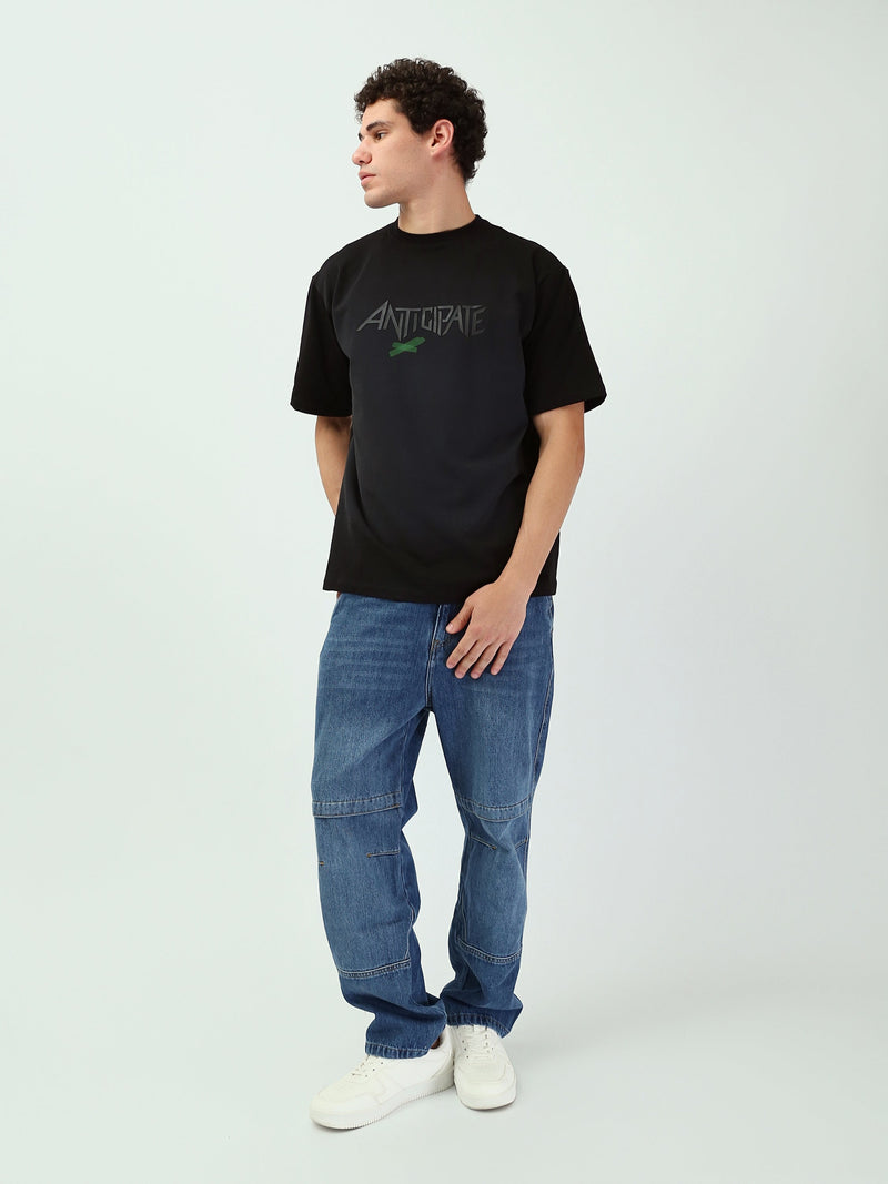 T-shirt Noir Graphique pour Homme - Confort et Style Épuré - TSH25SBRS20529TM1
