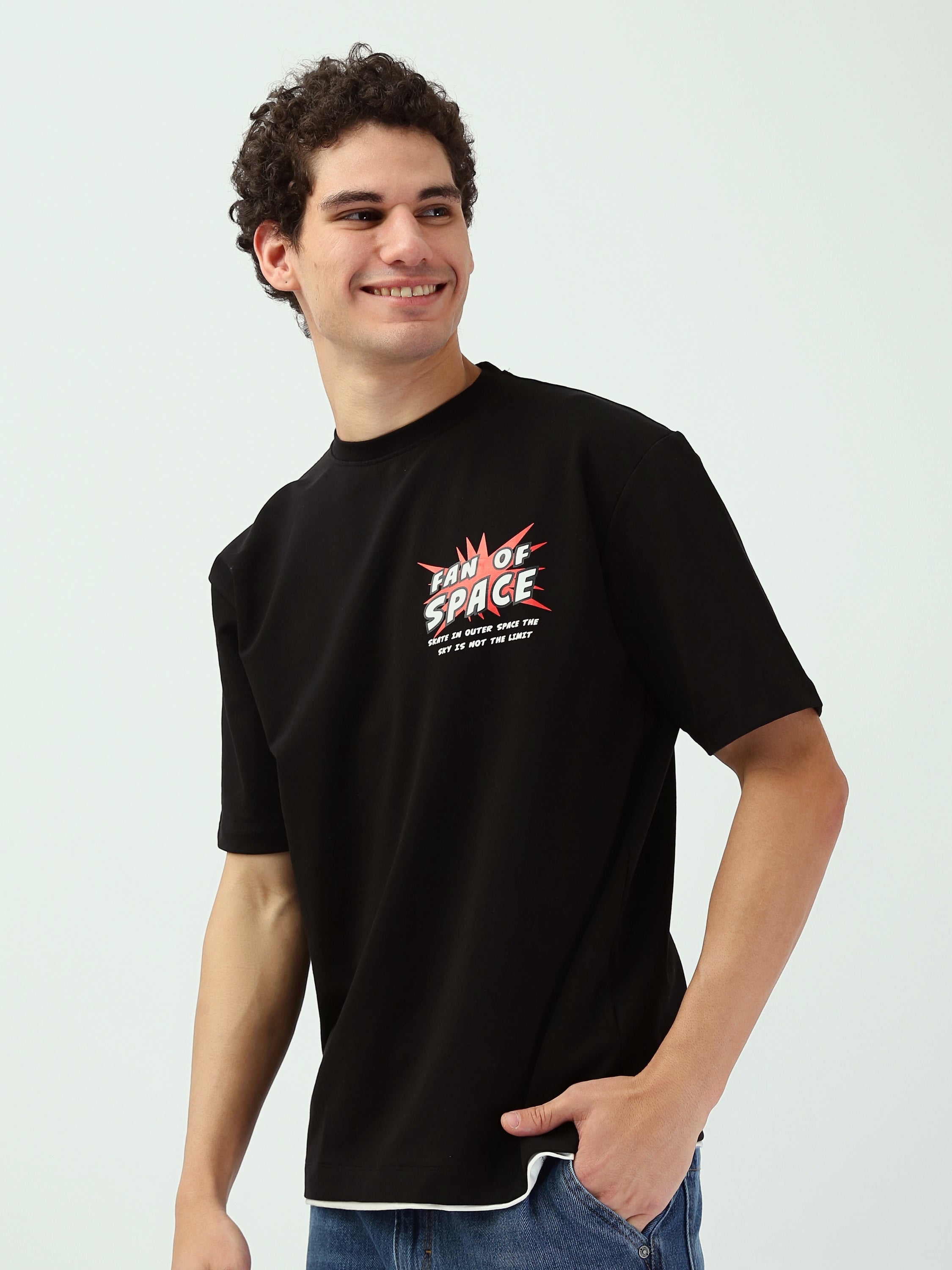 T-Shirt Oversize Homme à Imprimé Graphique – Style Streetwear - TSH25SBRS20530TM1