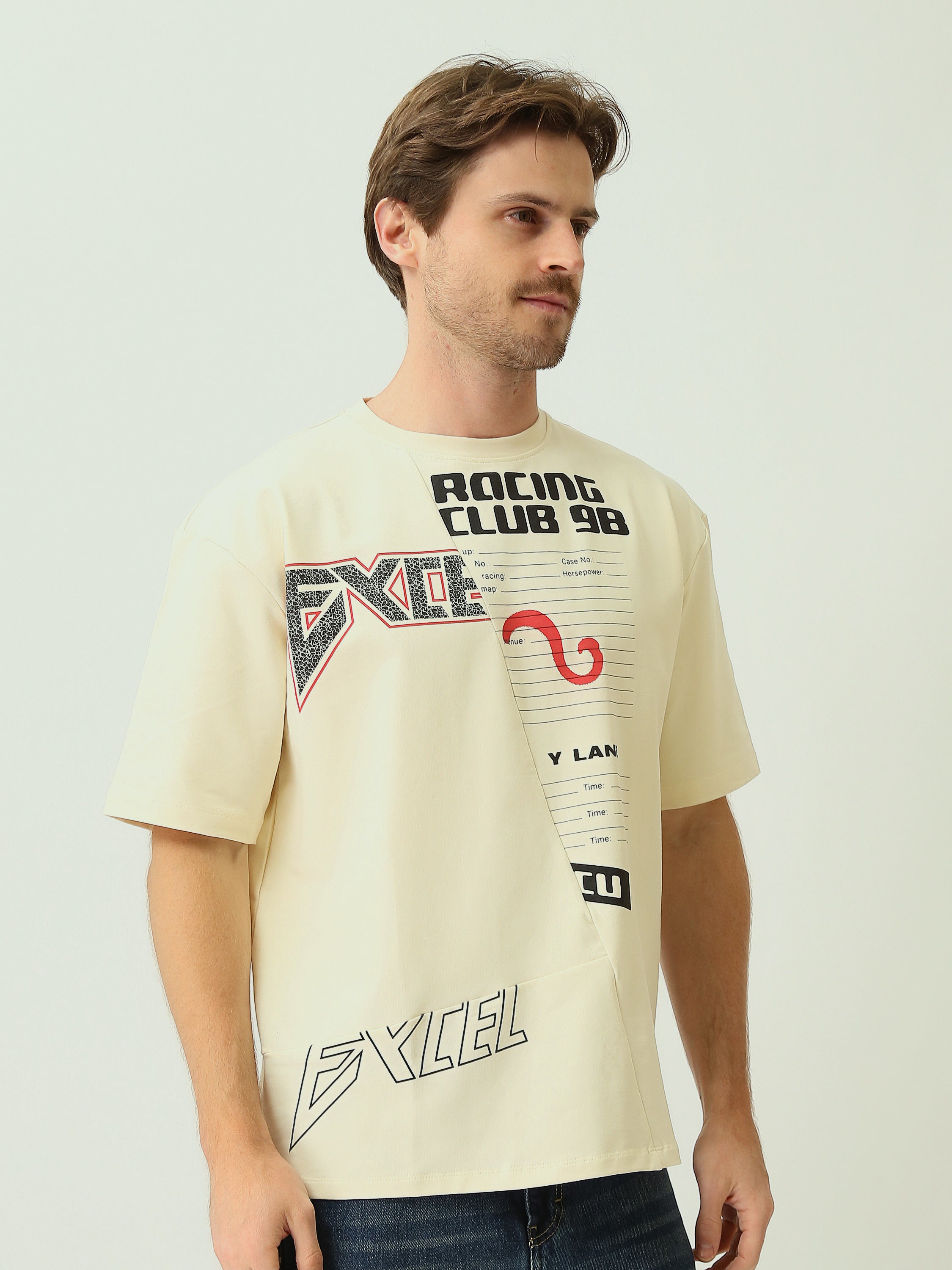 T-shirt homme à manches courtes avec imprimé graphique – Style racing urbain - TSH25SBRS20532TM1