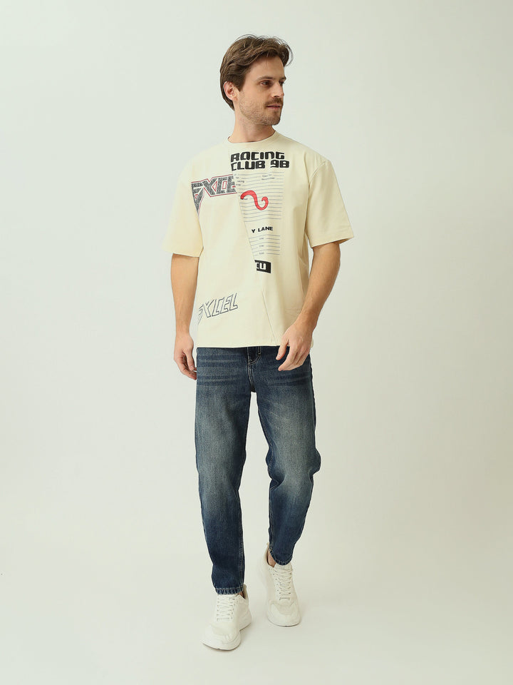 T-shirt homme à manches courtes avec imprimé graphique – Style racing urbain - TSH25SBRS20532TM1