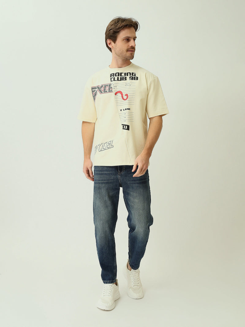 T-shirt homme à manches courtes avec imprimé graphique – Style racing urbain - TSH25SBRS20532TM1