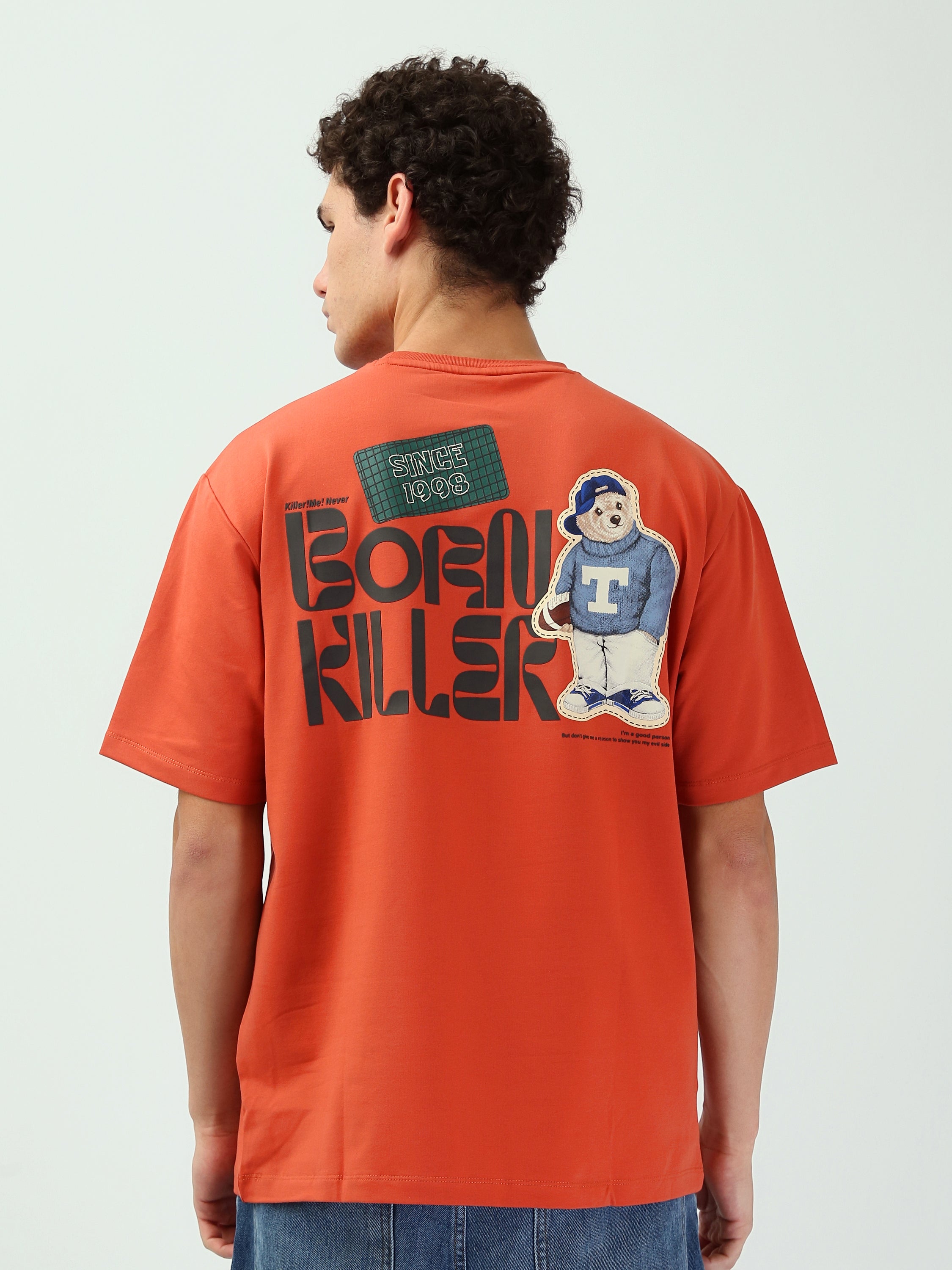 T-shirt orange homme avec imprimé – Style décontracté et moderne - TSH25SBRS20539TM1