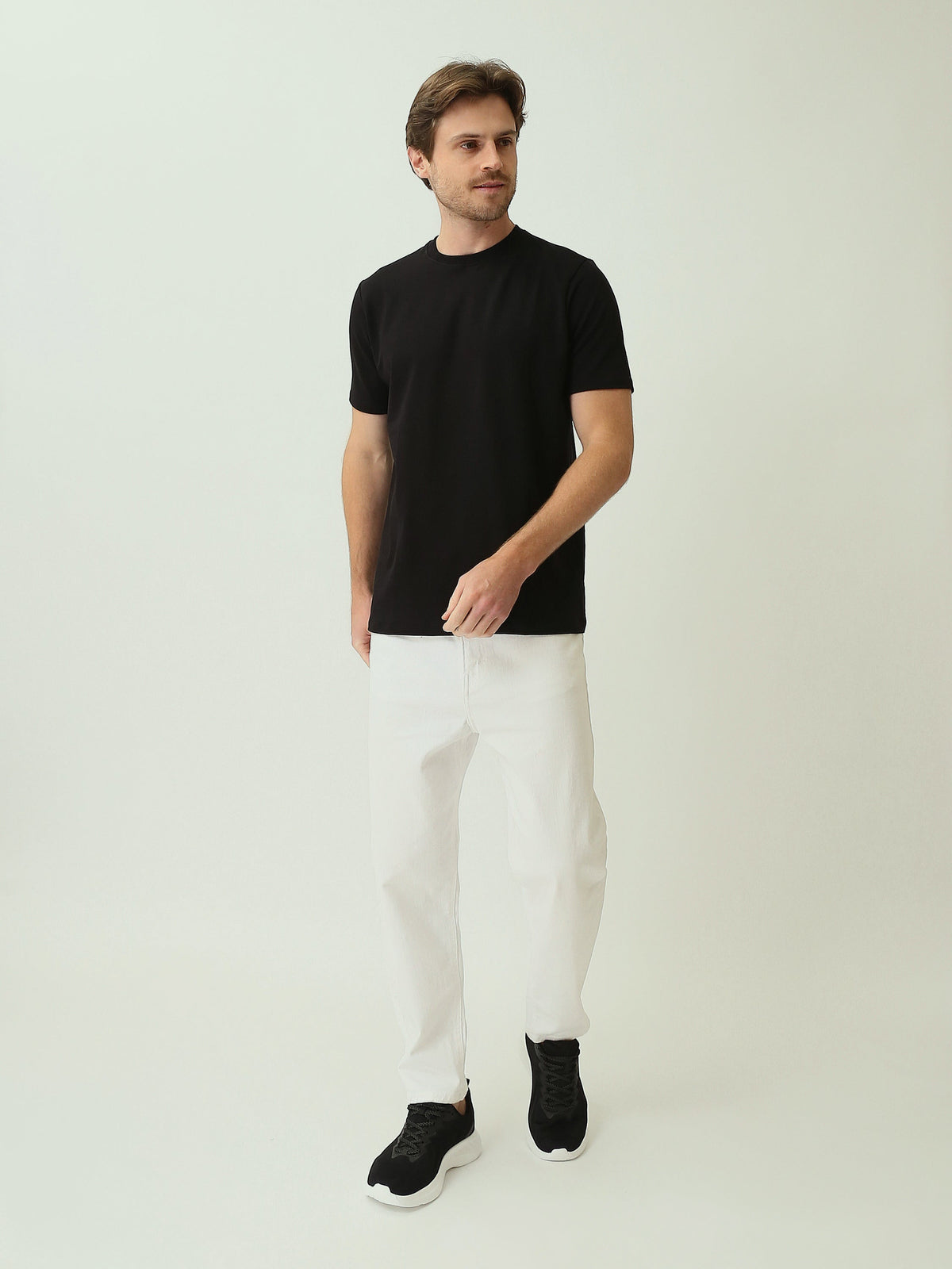 T-Shirt Homme Regular Fit Uni à Col Rond - TSH25SBRS20555TM1