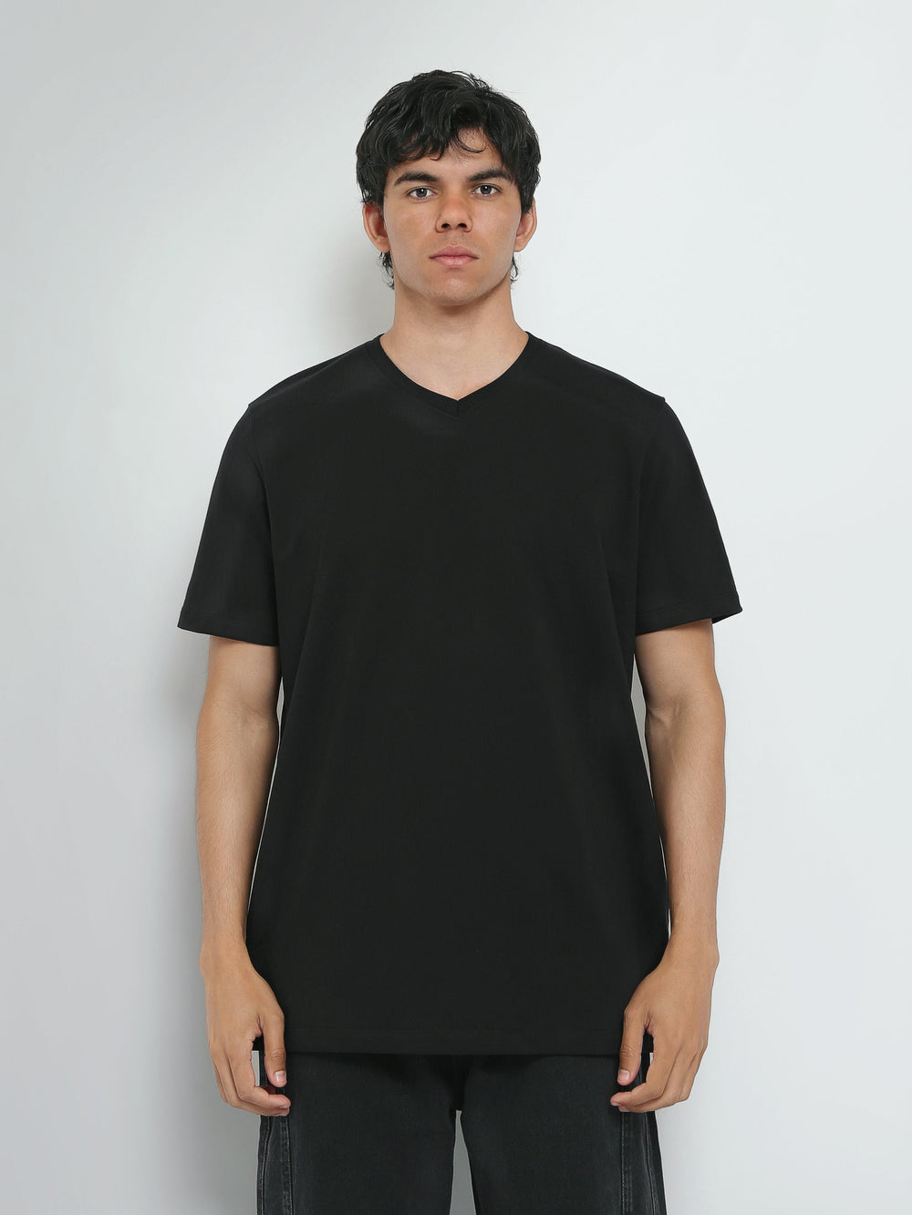 T-shirt Homme Basique à Col V et Manches Courtes - TSH25SBVS20557TM1