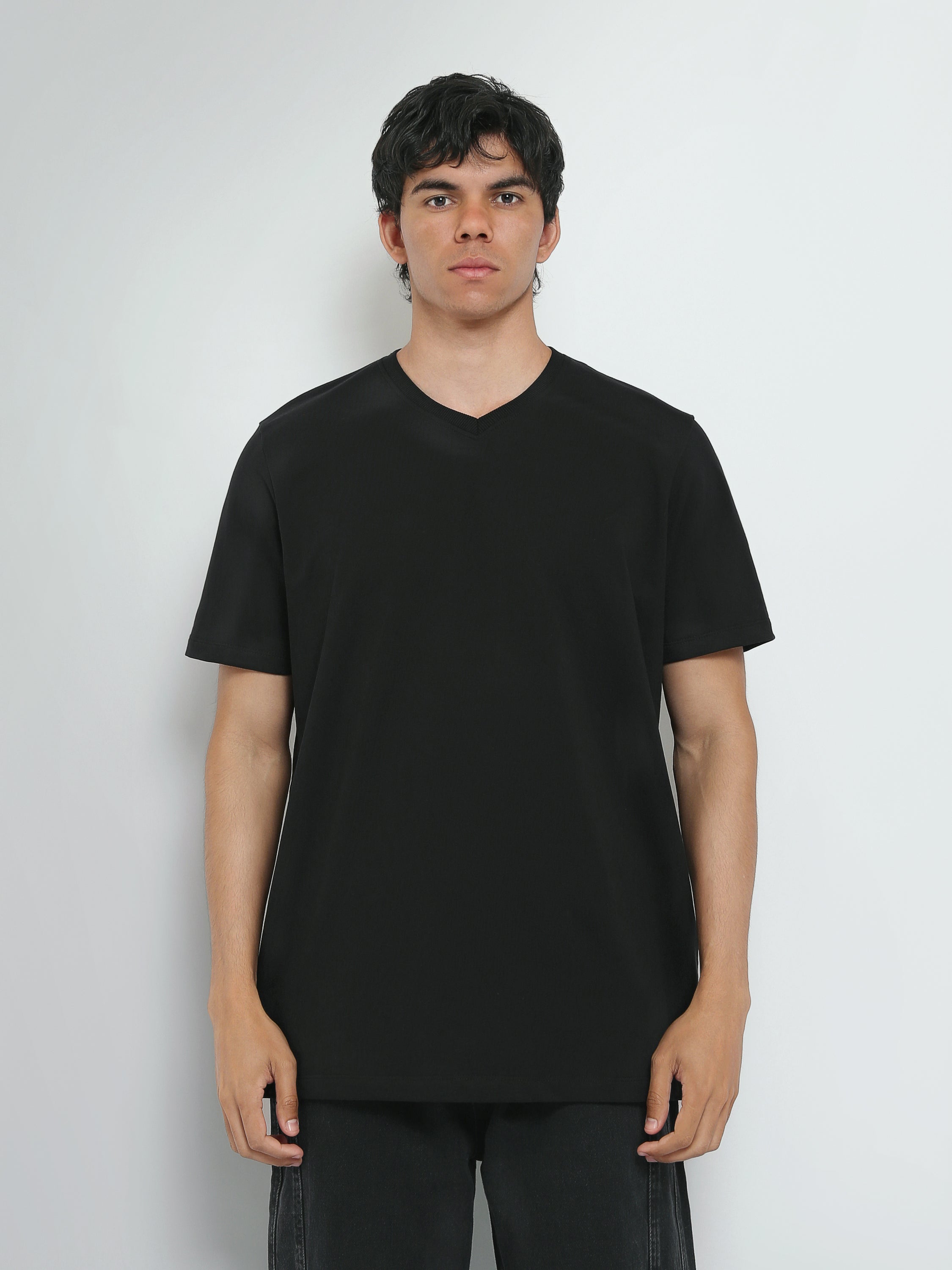 T-shirt Homme Basique à Col V et Manches Courtes - TSH25SBVS20557TM1