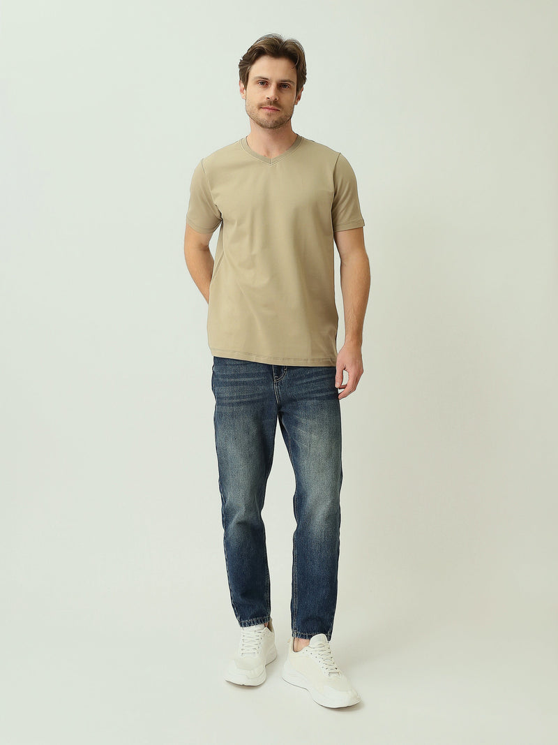 T-shirt Homme Basique à Col V et Manches Courtes - TSH25SBVS20557TM1