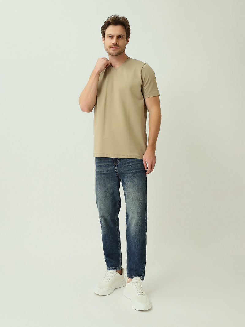 T-shirt Homme Basique à Col V et Manches Courtes - TSH25SBVS20557TM1