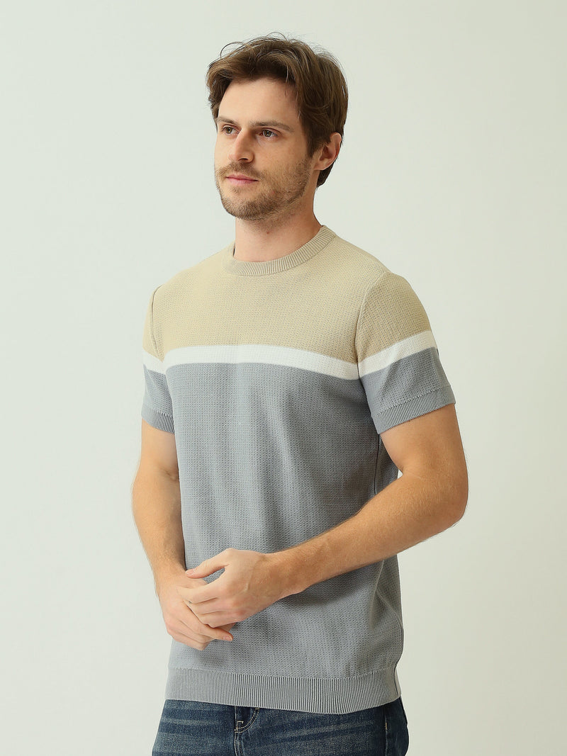 T-shirt Homme en Maille Fine à Manches Courtes - TSH25SKRS20961TM1
