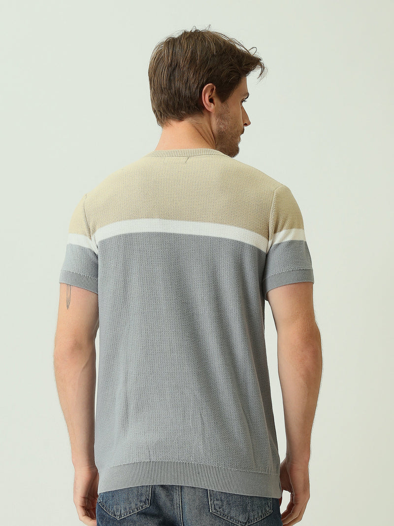 T-shirt Homme en Maille Fine à Manches Courtes - TSH25SKRS20961TM1