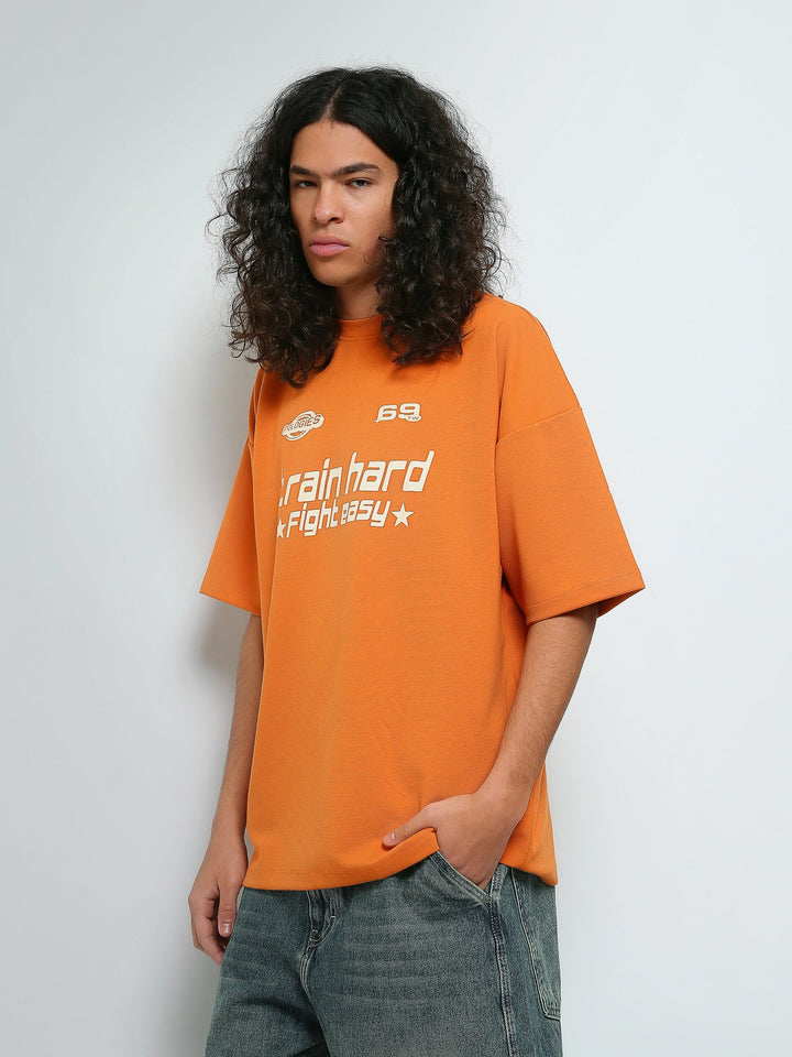 T-shirt Homme Oversize à Slogan Imprimé Streetwear - TSH25SPR20273TM1