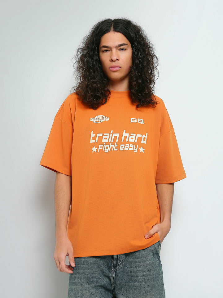 T-shirt Homme Oversize à Slogan Imprimé Streetwear - TSH25SPR20273TM1