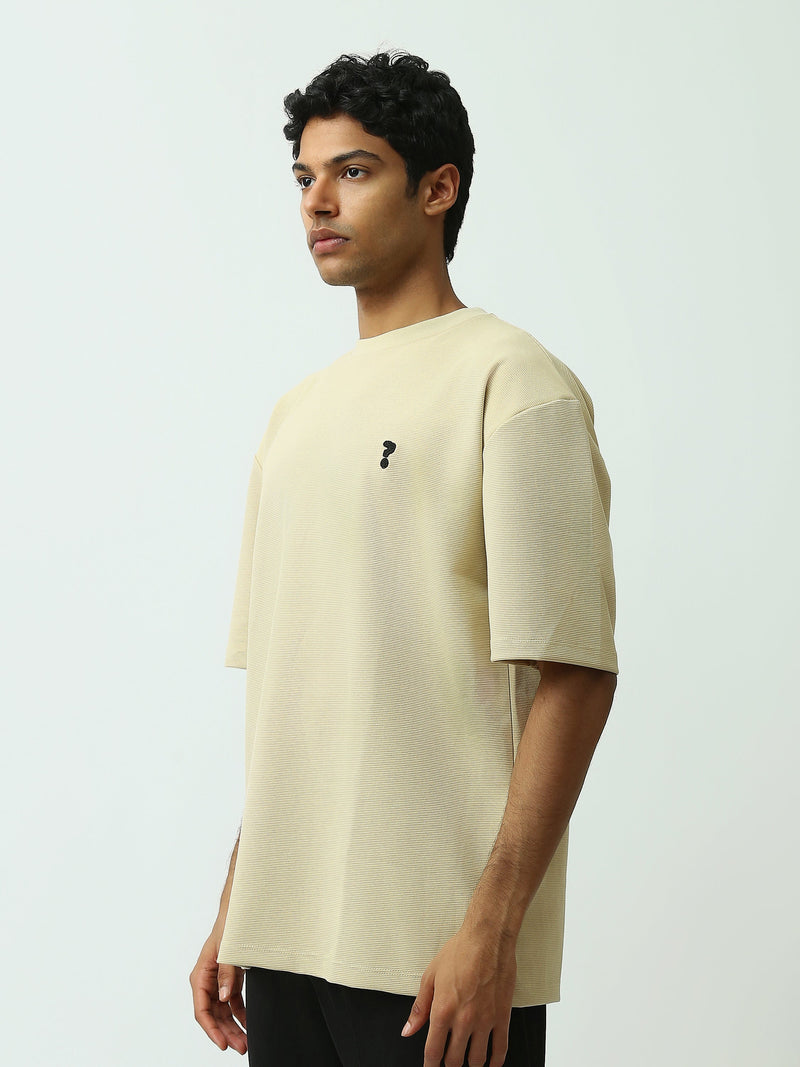 T-shirt Homme Oversize Texturé à Logo Minimaliste - TSH25SPR20275TM1