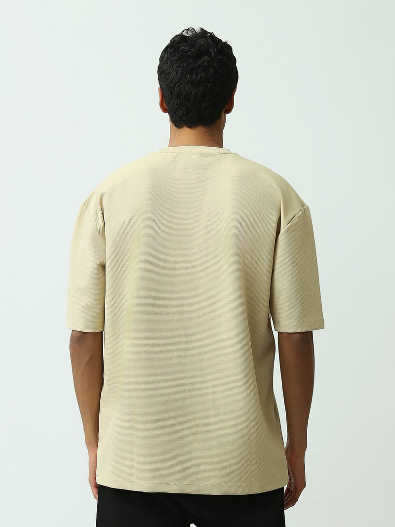 T-shirt Homme Oversize Texturé à Logo Minimaliste - TSH25SPR20275TM1