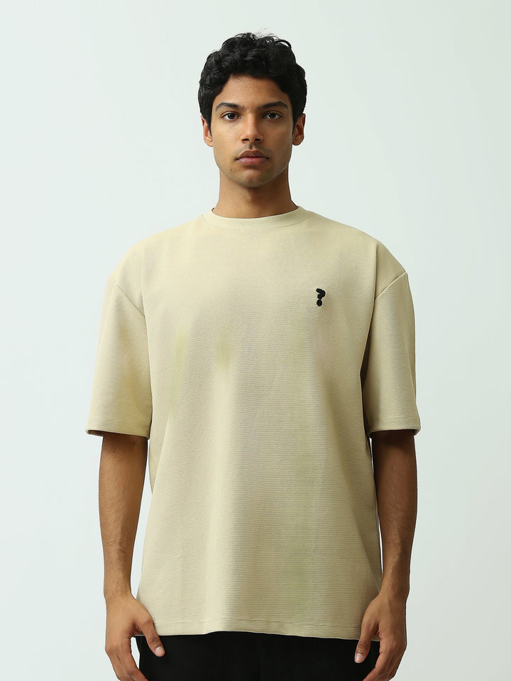T-shirt Homme Oversize Texturé à Logo Minimaliste - TSH25SPR20275TM1