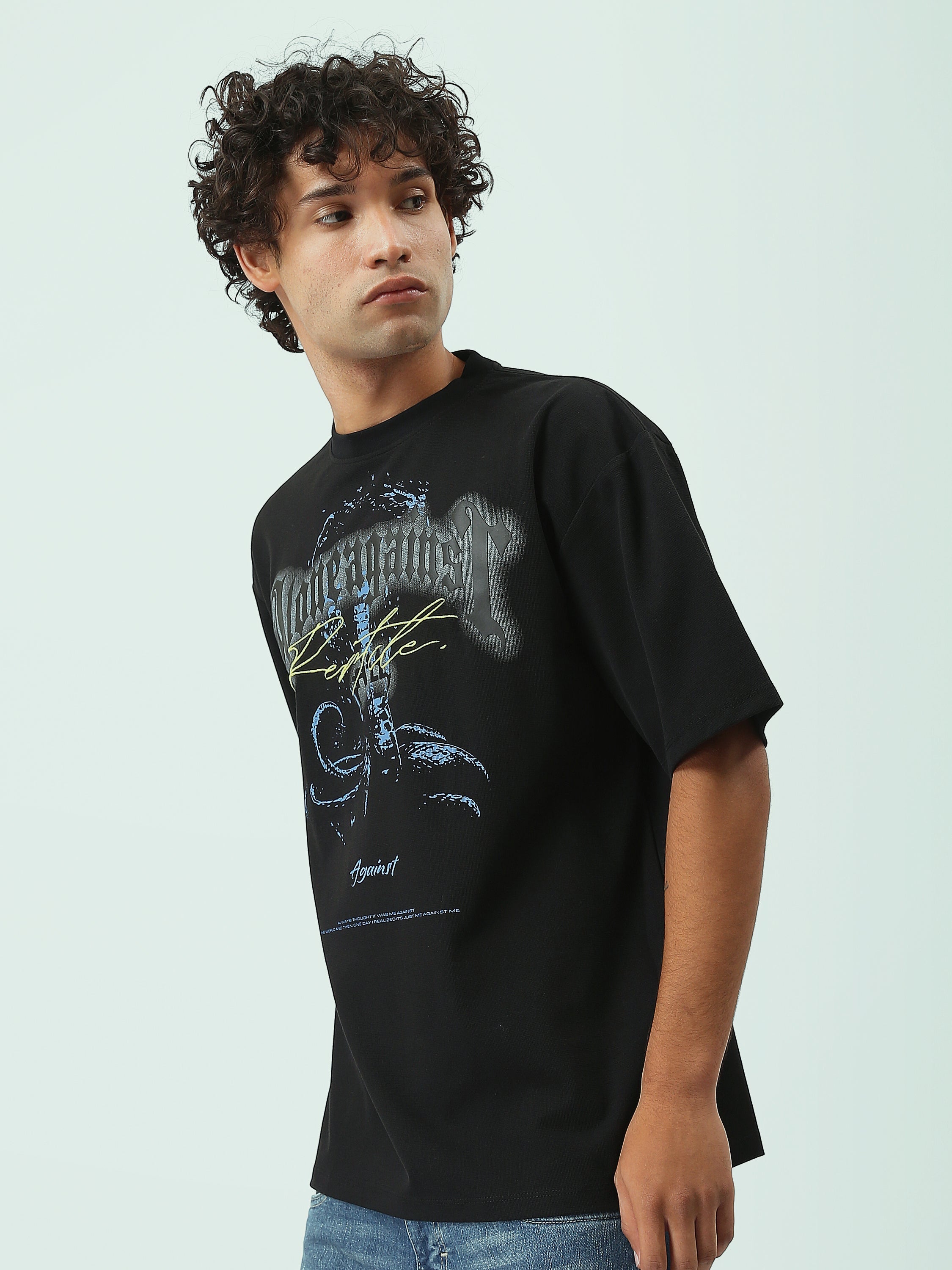 T-shirt Homme Oversize à Imprimé Graphique Streetwear - TSH25SPR20277TM1