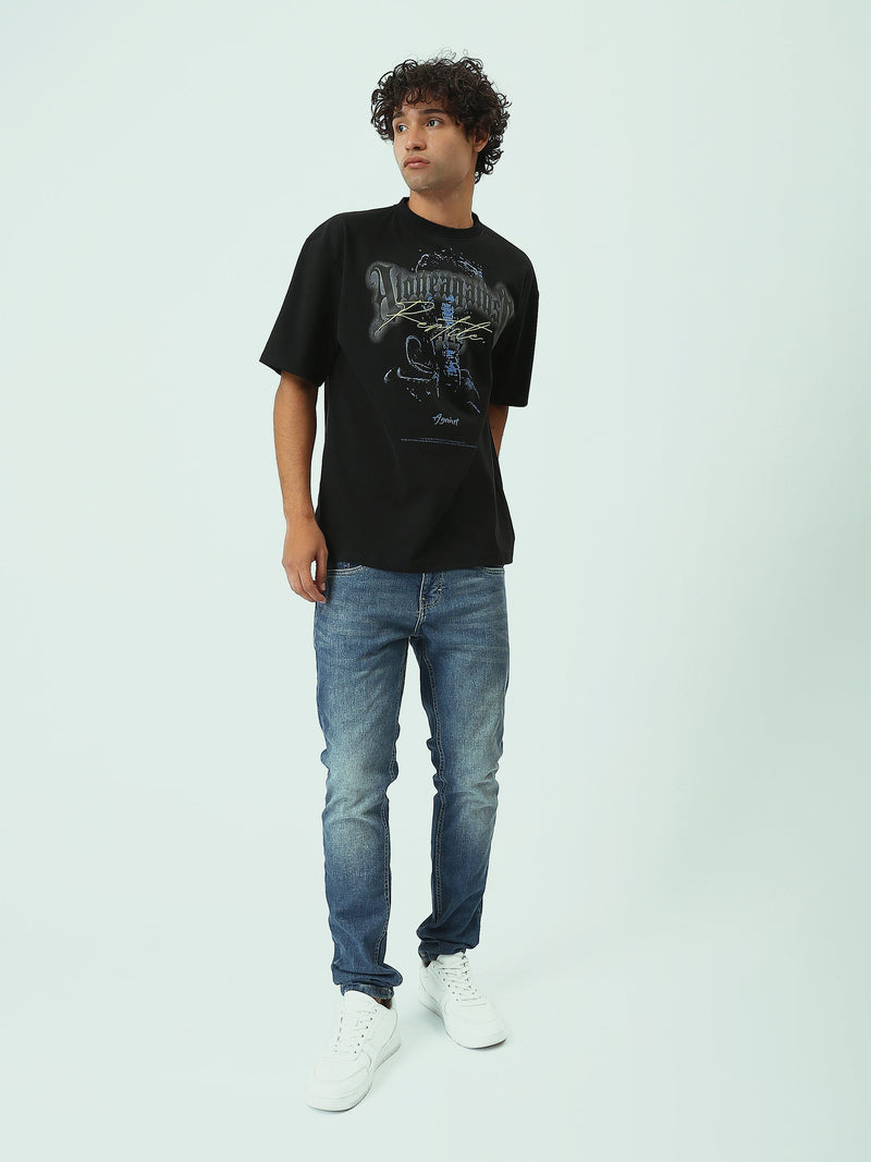 T-shirt Homme Oversize à Imprimé Graphique Streetwear - TSH25SPR20277TM1