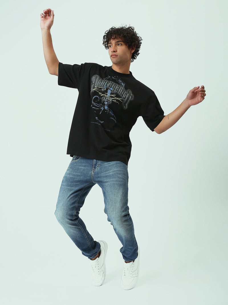 T-shirt Homme Oversize à Imprimé Graphique Streetwear - TSH25SPR20277TM1