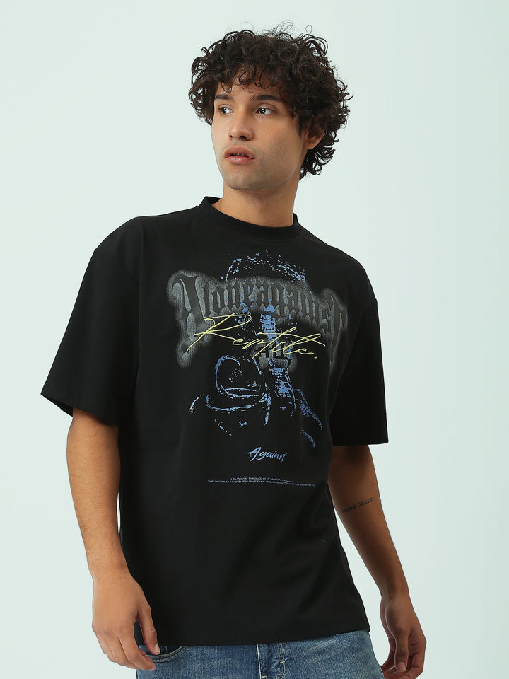 T-shirt Homme Oversize à Imprimé Graphique Streetwear - TSH25SPR20277TM1