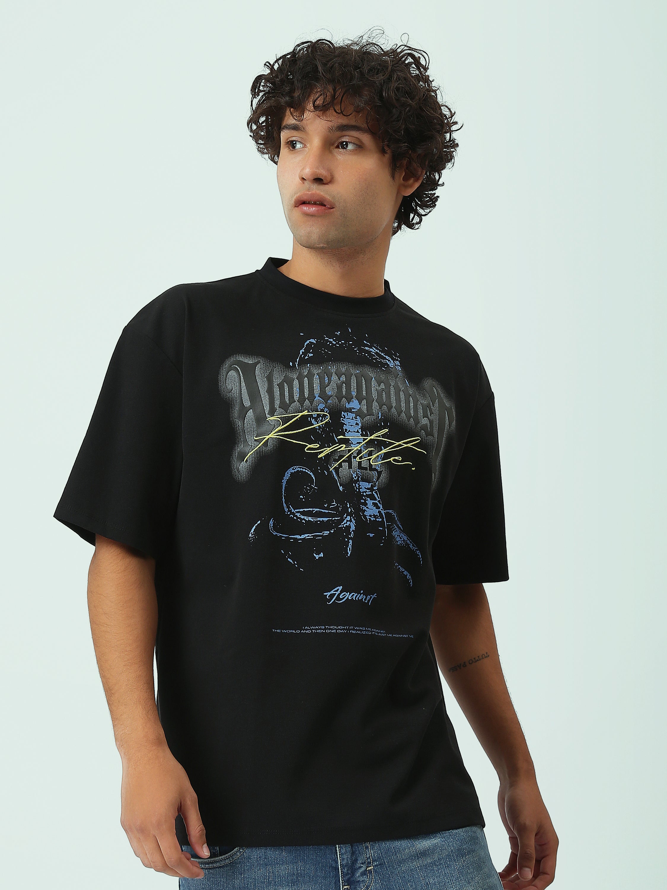 T-shirt Homme Oversize à Imprimé Graphique Streetwear - TSH25SPR20277TM1