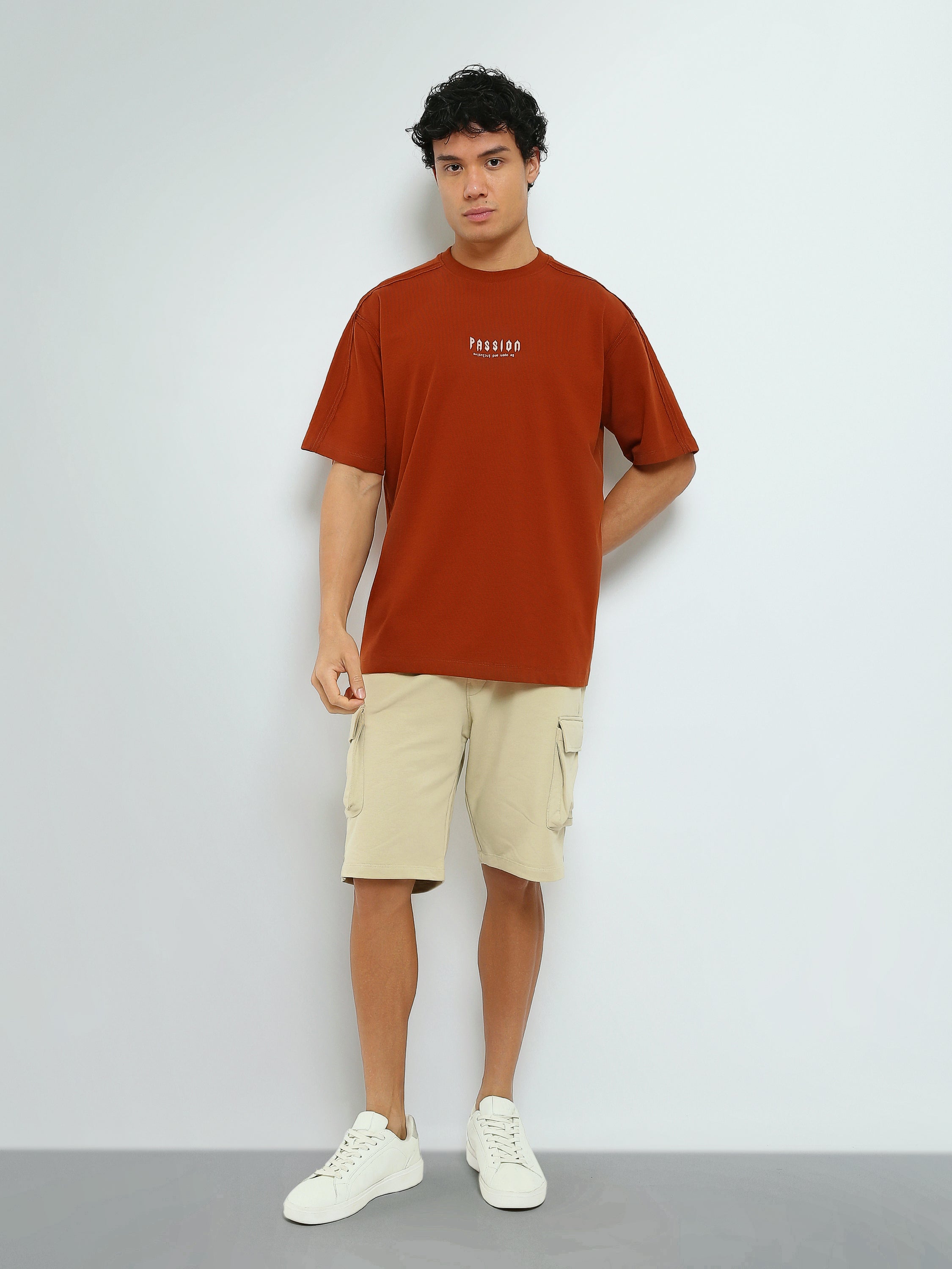 T-Shirt Homme Oversize à Petit Imprimé – Style Urbain - TSH25SPR20280TM1