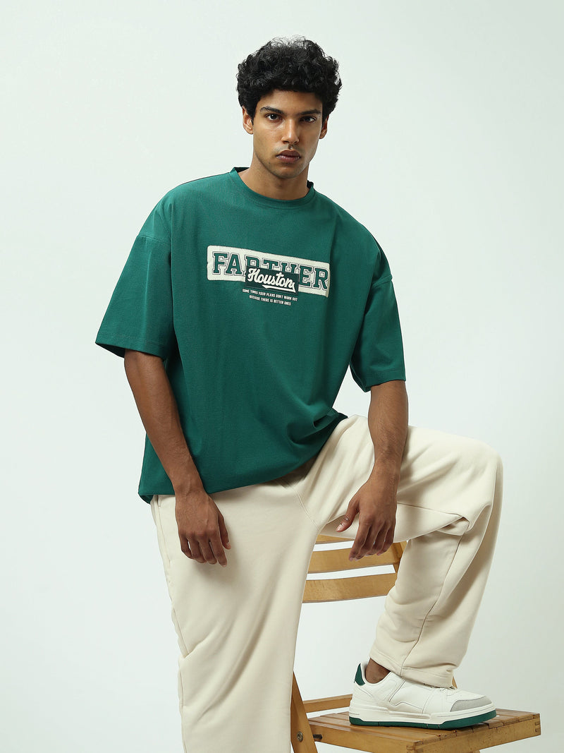 T-Shirt Homme Oversize à Imprimé Graphique sur la Poitrine - TSH25SPR20303TM1