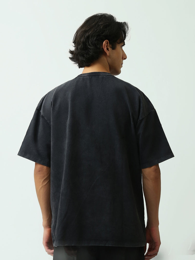 T-Shirt Homme Oversize Imprimé à Effet Superposé - TSH25SPR20329TM1
