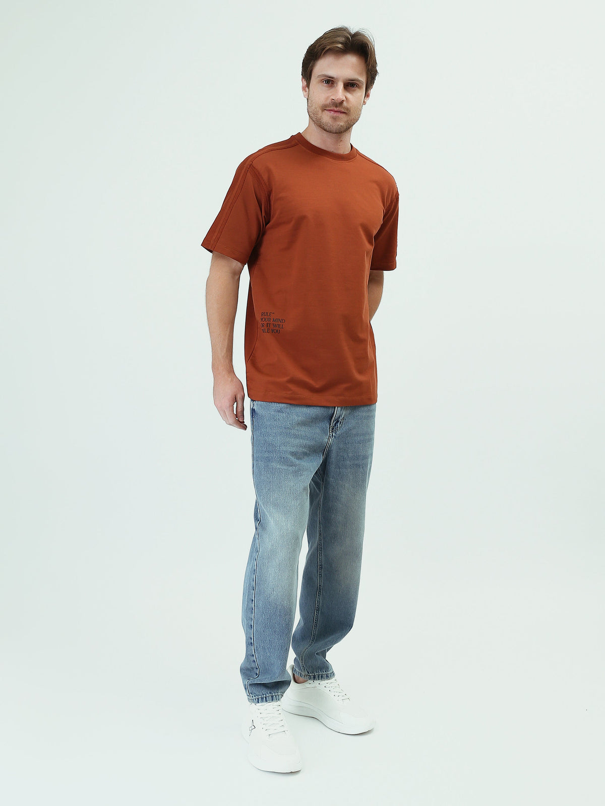 T-shirt Homme Oversize Minimaliste à Manches Courtes - TSH25SPR20331TM1