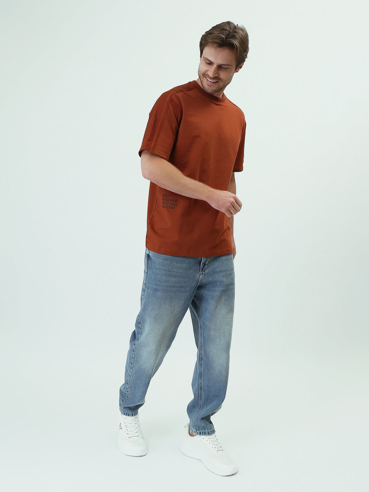 T-shirt Homme Oversize Minimaliste à Manches Courtes - TSH25SPR20331TM1