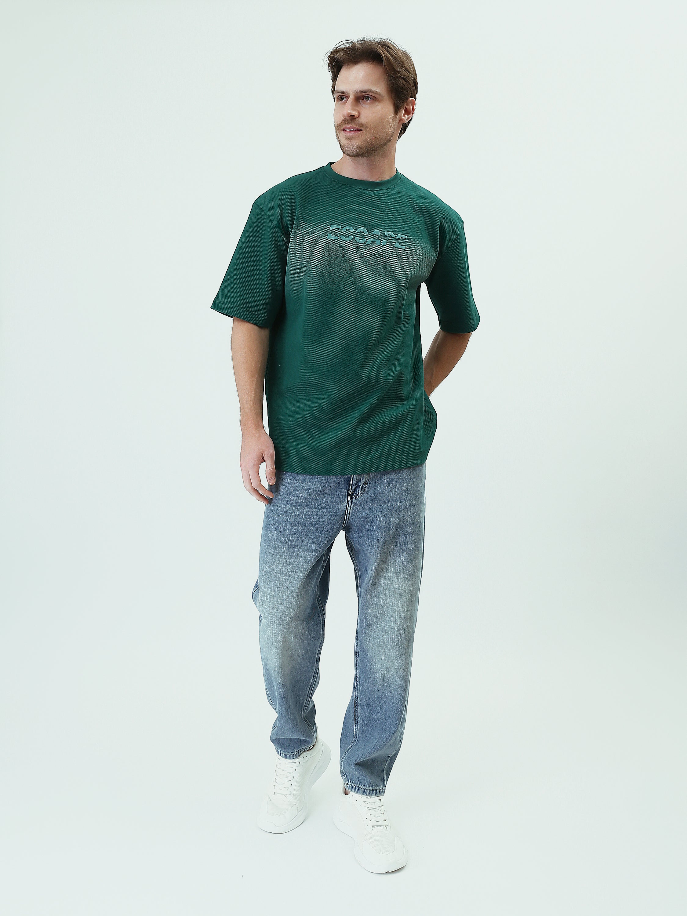 T-shirt Graphique Vert pour Homme - Look Moderne et Confortable - TSH25SPR20348TM1