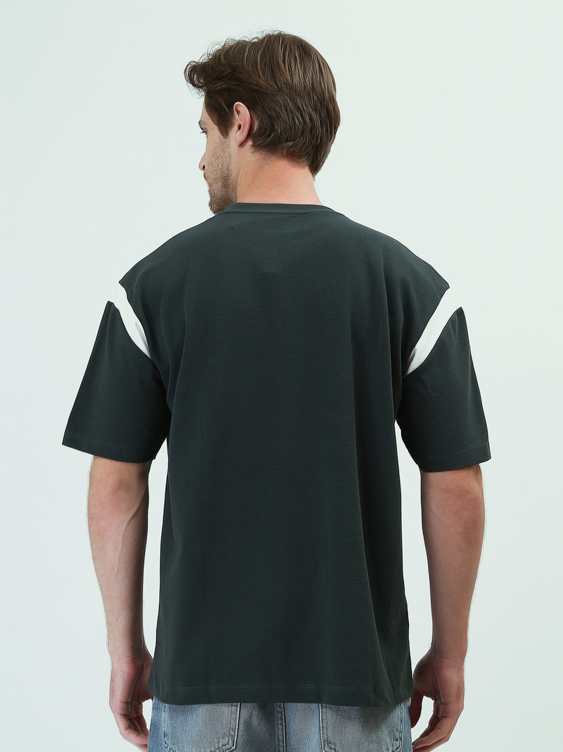 T-shirt Homme Vert Foncé Imprimé – Style Casual Sportif - TSH25SPR20378TM1