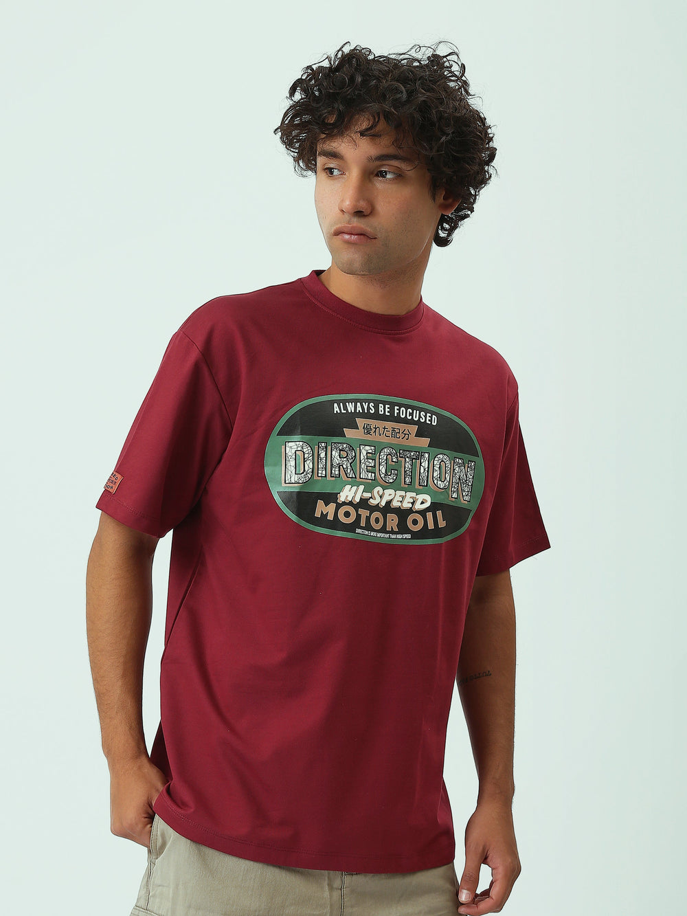 T-Shirt Homme Oversize à Grand Imprimé Vintage - TSH25SPR20465TM1